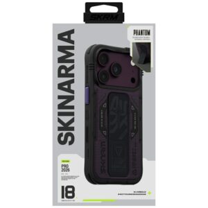 Case Skinarma Phantom MagSafe + Grip Stand for iPhone 18 Pro / 17 Pro burgundy - Image 8