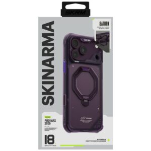 Case Skinarma Saturn MagSafe + Rotating Kick Stand do iPhone 18 Pro Max / 17 Pro Max Burgundy - Image 6