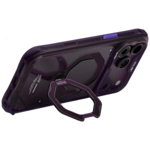 Case Skinarma Saturn MagSafe + Rotating Kick Stand do iPhone 18 Pro Max / 17 Pro Max Burgundy - Image 3