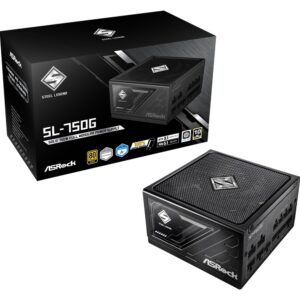 Asrock SL-750G Steel Legend maitinimo blokas 750 W 20+4 pin ATX ATX Juoda - Image 1