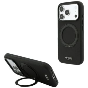 Tumi Ballistic dėklas su žiediniu stovu ir MagSafe funkcija, skirtas iPhone 18 Pro / 17 Pro, juodas