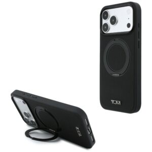 Dėklas Tumi Ballistic su žiediniu stovu MagSafe, skirtas iPhone 18 Pro Max / 17 Pro Max, juodas