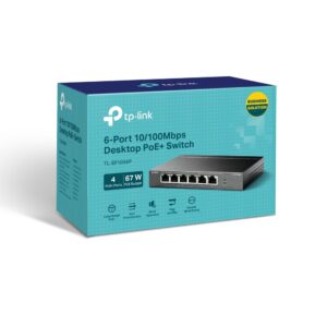 TP-Link TL-SF1006P tinklo komutatorius Ne-valdomas Fast Ethernet (10/100) Maitinimas per Eternetą (PoE) Juoda - Image 3