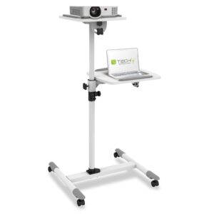 Techly ICA-TB TPM-6 multimedijos įrenginio vežimėlis / stovas Balta Multimedijos vežimėlis