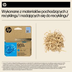 HP 937e EvoMore Cyan Original Ink Cartridge - Image 2