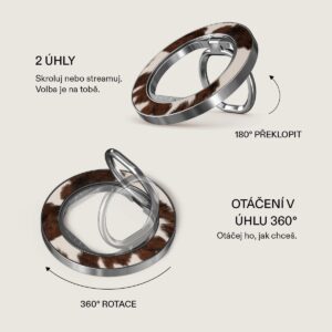 Burga Magnetic Ring Holder, Silver - Celestial - Image 3
