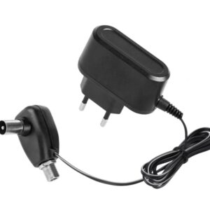 TV antenai maitinimo šaltinis 12V 0.1A, sieninis, stabilizuotas su TV kištukas - F lizdais