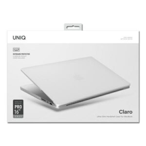 UNIQ Claro knygos tipo dėklas MacBook Pro 16" (2021) dove matinio skaidrumo - Image 3