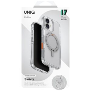 UNIQ Swivix Case for iPhone 17 360 Rotating Kickstand Transparent - Image 6