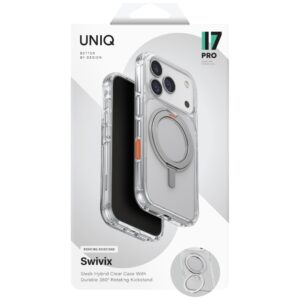 UNIQ Swivix Case for iPhone 17 Pro 360 Rotating Kickstand Transparent - Image 6