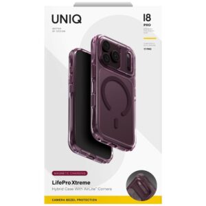 Dėklas UNIQ LifePro Xtreme, skirtas iPhone 18 Pro / 17 Pro, su Magclick įkrovimu, bordo spalvos - Image 7