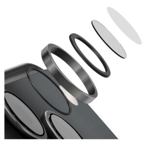 UNIQ Optix AluGuard (DX2) Camera Lens Protector for iPhone 18 Pro / iPhone 18 Pro Max black - Image 2