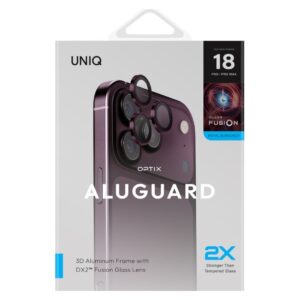 UNIQ Optix AluGuard (DX2) Camera Lens Protector for iPhone 18 Pro / iPhone 18 Pro Max burgundy - Image 5