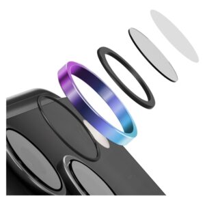 UNIQ Optix AluGuard (DX2) Camera Lens Protector for iPhone 18 Pro / iPhone 18 Pro Max iridescent - Image 2