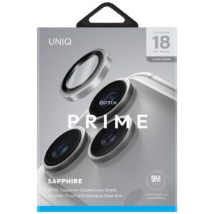 UNIQ Optix Prime Camera Lens Protector for iPhone 18 Pro / iPhone 18 Pro Max silver with applicator - Image 4