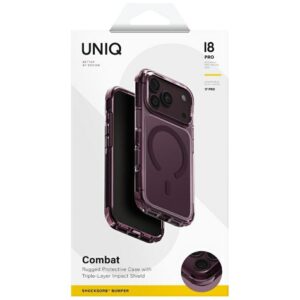 Dėklas UNIQ Combat skirtas iPhone 18 Pro / 17 Pro Magclick Charging burgundowy - Image 9