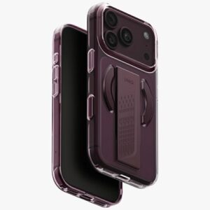 Dėklas UNIQ Heldro Air skirtas iPhone 18 Pro / 17 Pro Magclick Charging burgundowy