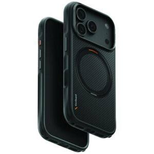 Dėklas UNIQ Keva Mov skirtas iPhone 18 Pro / iPhone 17 Pro Magclick Charging juodos spalvos