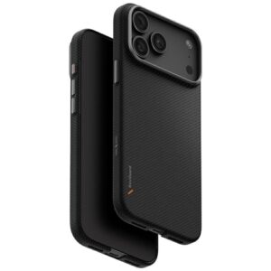 Dėklas UNIQ Keva EDGE skirtas iPhone 18 Pro Max / 17 Pro Max Magclick Charging juodos spalvos