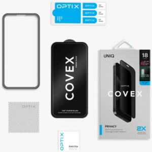 Privacy tempered glass UNIQ Optix Covex Privacy DX2 for iPhone 18 Pro Max - Image 5