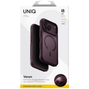 Case UNIQ Veren for iPhone 18 Pro / 17 Pro Magclick Charging burgundy - Image 7