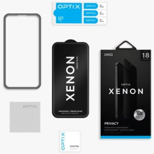 Privacy glass UNIQ Optix Privacy Xenon Nanoceram do iPhone 18 Pro - Image 5