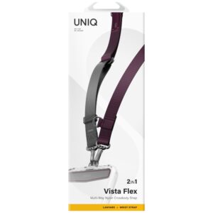 Phone Lanyard UNIQ Vista Flex 2-in-1 burgundy-grey - Image 6