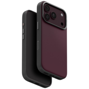Dėklas UNIQ Lyden DS, skirtas iPhone 18 Pro / 17 Pro, su Magclick įkrovimo funkcija, bordo spalvos