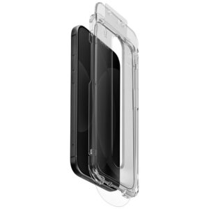 Grūdintas stiklas UNIQ Optix SwiftFit Vivid DX2, skirtas iPhone 18 Pro Max su aplikatoriumi