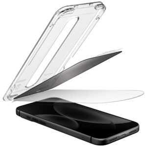 Privatumą saugantis stiklas UNIQ Optix SwiftFit Privacy DX2, skirtas iPhone 18 Pro su aplikatoriumi - Image 4