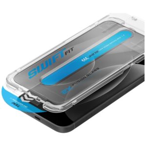 Privatumą užtikrinantis stiklas UNIQ Optix SwiftFit Privacy DX2, skirtas iPhone 18 Pro Max su aplikatoriumi - Image 3