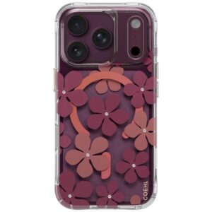 Dėklas UNIQ Coehl Mila, skirtas iPhone 18 Pro / 17 Pro, su magnetiniu įkrovimu, bordo spalvos