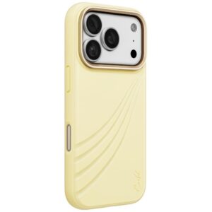 Dėklas UNIQ Coehl Serina, skirtas iPhone 18 Pro / 17 Pro, su magnetiniu įkrovimu, geltonas