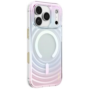 Dėklas UNIQ Coehl Vela, skirtas iPhone 18 Pro / 17 Pro, su magnetiniu įkrovimu, opal spalvos
