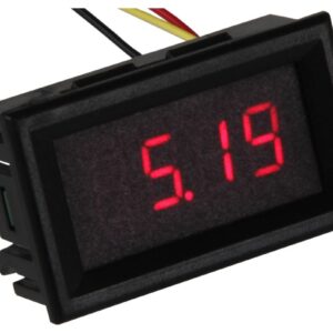 Voltmetras LED panelinis, darbinė įtampa DC 3.5V-30V, matuojama įtampa DC 0-33V