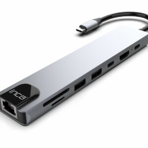 Inca ITPC-7T sąsajos šakotuvas C tipo USB 1000 Mbit/ai Aliuminis - Image 1