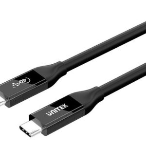 UNITEK C14100ABK01-2M USB kabelis USB4 Gen 2x2 USB C 40 Gbit/s 240 W Juoda - Image 2