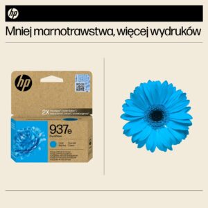 HP 937e EvoMore Cyan Original Ink Cartridge - Image 1