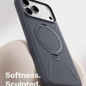 Torras Ostand Q3 silikoninis dėklas, juodas - iPhone 18 Pro - Image 2