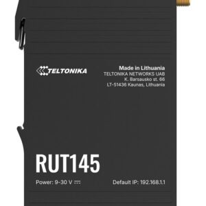 Teltonika RUT145 belaidis maršrutizatorius Greitas eternetas Viena juosta (2,4 GHz) Juoda