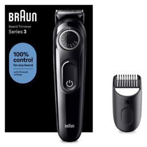 Braun BeardTrimmer 3 BT3400 barzdos kirpimo mašinėlė Baterija 20 1 cm Juoda - Image 3