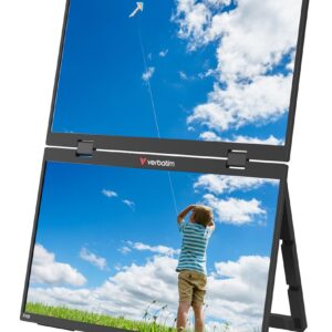 Verbatim Portable 15.6" FHD Dual Monitor Essentials Nešiojamasis monitorius Juoda 39,6 cm (15.6") LCD 1920 x 1080 pikseliai - Image 1