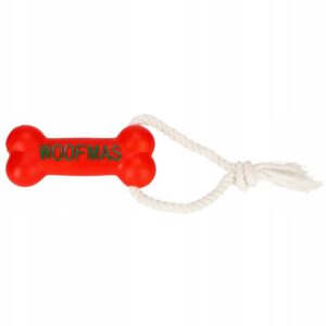 PAKA ZWIERZAKA Virvė su kaulu „Woofmas“ – žaislas šunims – 13 cm