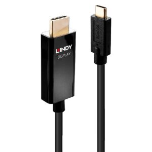 Lindy 43292 vaizdo kabelio adapteris 2 m C tipo USB HDMI A tipo (standartinis) Juoda - Image 1