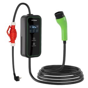 „GreenBlue“ nešiojamasis įkroviklis elektromobiliams (EV) / įkraunamiems hibridams (PHEV), „Type 2“, 6,8 m laido ilgis, IP65, 11 kW, 220–380 V AC, 50/60 Hz, 16 A, trifazis, GB1100 - Image 3