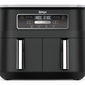 Ninja AF200EU gruzdintuvė Dvigubas 7,6 L Autonominės 2400 W Karšto oro gruzdintuvė Juoda
