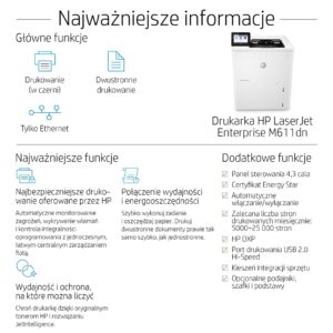 HP LaserJet Enterprise M611dn - Image 3