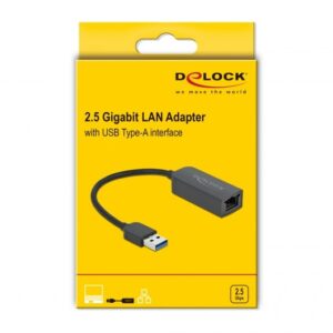 DeLOCK 66646 kabelių lizdinio / kištukinio jungčių tipo keitiklis USB 3.2 Gen 1 RJ45 Juoda - Image 2