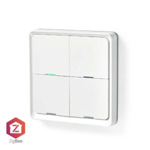Išmanusis Zigbee SmartLife belaidis sieninis jungiklis, programuojamas, 12 funkcijų, CR2430, baltas - Image 1