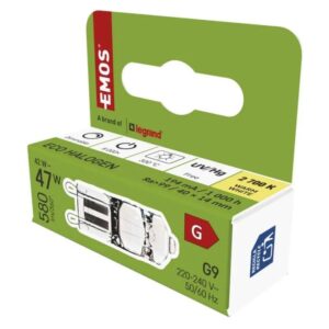 Halogeninė lemputė G9 42W 230V šiltai balta 300°C